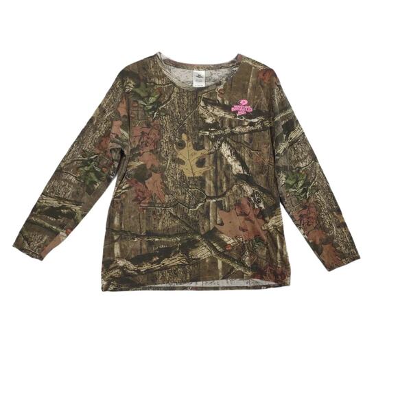 MOSSY OAK Women's XL Break Up Infinity Camo Long Sleeve T-Shirt Hunting Camping - Picture 1 of 5